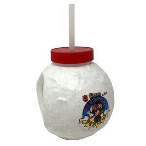 The Flintstones Bedrock Bowlers AMF Bowling Ball Molded Sipping Bottle Straw